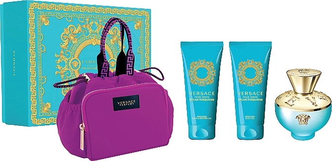 Versace Dylan Turquoise Pour Femme - Set (edt/100ml + b/gel/100ml + sh/gel/100ml + bag) — photo N1