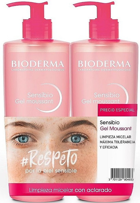 Set - Bioderma Sensibio Mild Cleansing Foaming Gel (2 x cl/gel/500ml) — photo N1