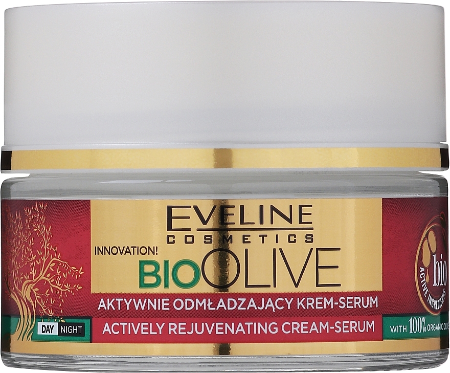 Actively Rejuvenating Face Cream-Serum - Eveline Cosmetics Bio Olive Actively Rejuvenating Cream-serum — photo N2