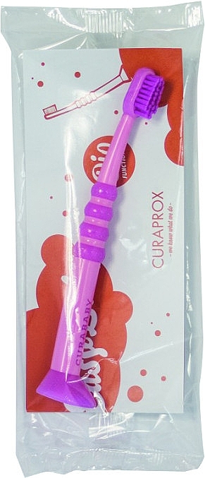 Children's Toothbrush 'CS Baby', pink (cellophane packaging) - Curaprox Baby Toothbrush — photo N1