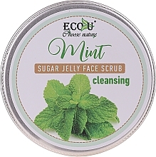 Cleansing Face Scrub with Mint & Sugar Jelly - Eco U Cleansing Mint Sugar Jelly Face Scrub — photo N1