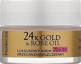 Luxury Intensive Anti-Wrinkle Face Cream - Perfecta 24k Gold & Rose Oil Anti-Wrinkle Cream 70+ — photo N2