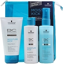 Fragrances, Perfumes, Cosmetics Set - Schwarzkopf Professional BC Bonacure Moisture Kick (shm/100ml + spray/cond/100ml + mask/75ml + bag)