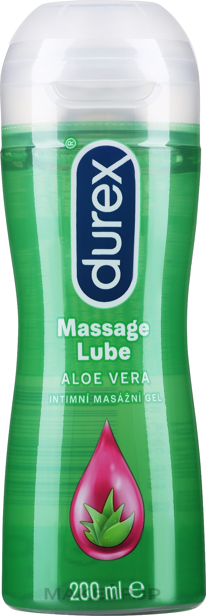 Aloe Vera Intimate Massage Lubricant Gel - Durex Play Massage 2 in 1 Aloe Vera — photo 200 ml