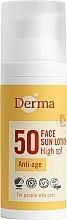 Fragrances, Perfumes, Cosmetics Anti-Aging Sun Face Lotion - Derma Sun Face Lotion Anti-Age SPF50