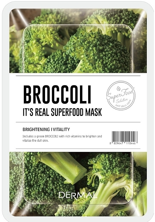 Broccoli Face Mask - Dermal It'S Real Superfood Mask Brocoli — photo N1