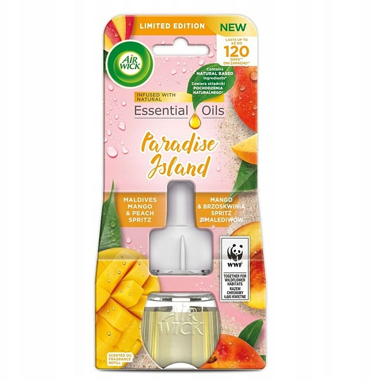 Air Freshener Refill 'Mango & Peach' - Air Wick Essential Oils Electric Paradise Island — photo N1