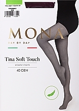 Tina Soft Touch Tights 40 Den, red wine - MONA — photo N1