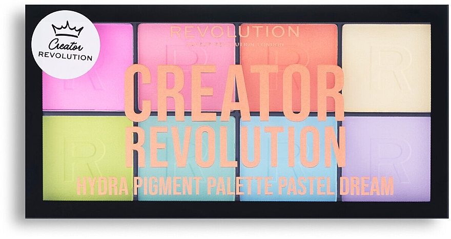 Eyeshadow Palette - Makeup Revolution Creator Hydra Pigment Palette Pastel Dream — photo N1