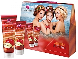 Fragrances, Perfumes, Cosmetics Set - Dermacol Aroma Ritual Apple & Cinnamon (sh/gel/250ml + h/cr/100ml)