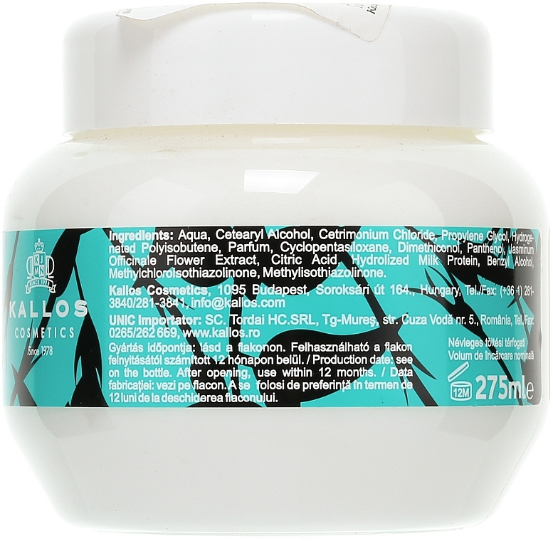 Damaged Hair Mask - Kallos Cosmetics Jasmine Nourishing Hair Mask — photo N2