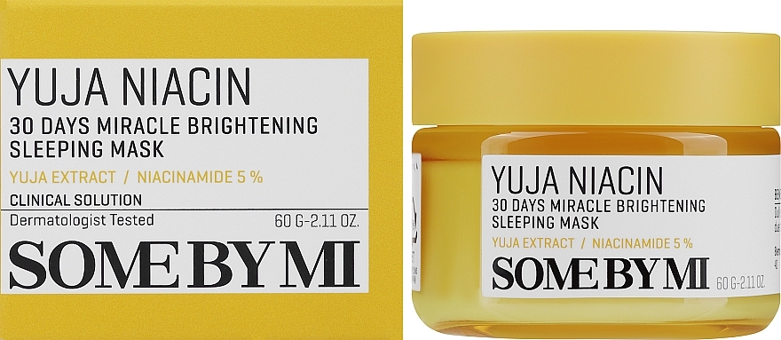 Night Tone Evening Face Mask - Some By Mi Yuja Niacin Brightening Sleeping — photo N3