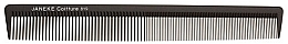 Fragrances, Perfumes, Cosmetics Comb, black - Janeke Polycarbonate Toupierkamm 819, Titanium