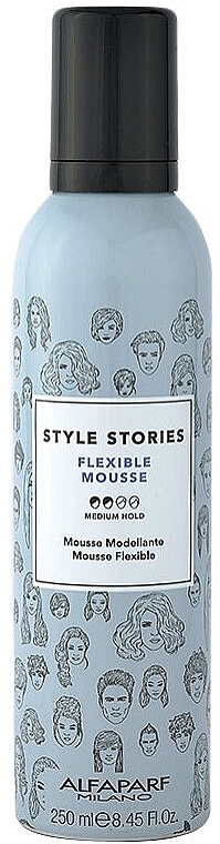 Medium Hold Hair Mousse - Alfaparf Style Stories Flexible Mousse Medium Hold — photo N1