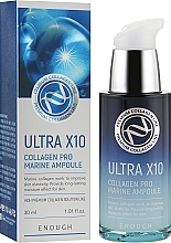 Collagen Face Serum - Enough Ultra X10 Collagen Pro Marine Ampoule — photo N2