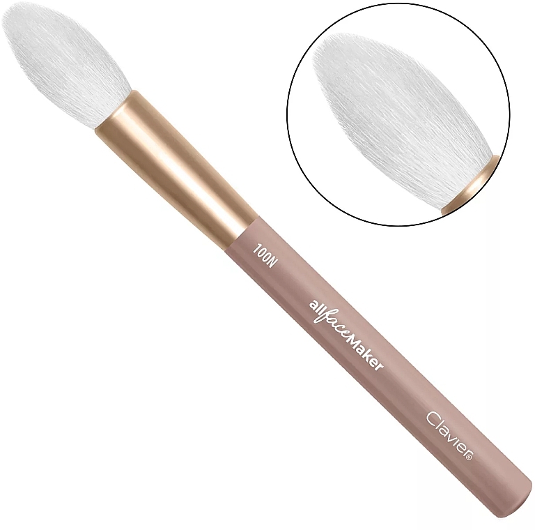 Makeup Brush 100N, natural goat - Clavier All-Face Maker — photo N1