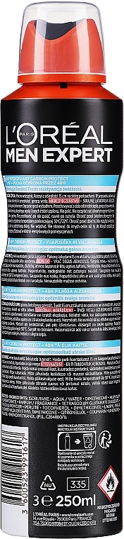 Deodorant Antiperspirant "Carbon Protection" - L'Oreal Paris Men Expert — photo N4