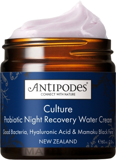 Moisturizing Night Probiotic Face Cream - Antipodes Culture Probiotic Night Recovery Water Cream — photo 60 ml