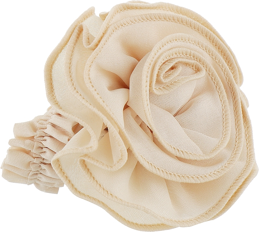 Hair Tie P0918-10, 7 cm d-5,5 cm, beige - Akcent — photo N1