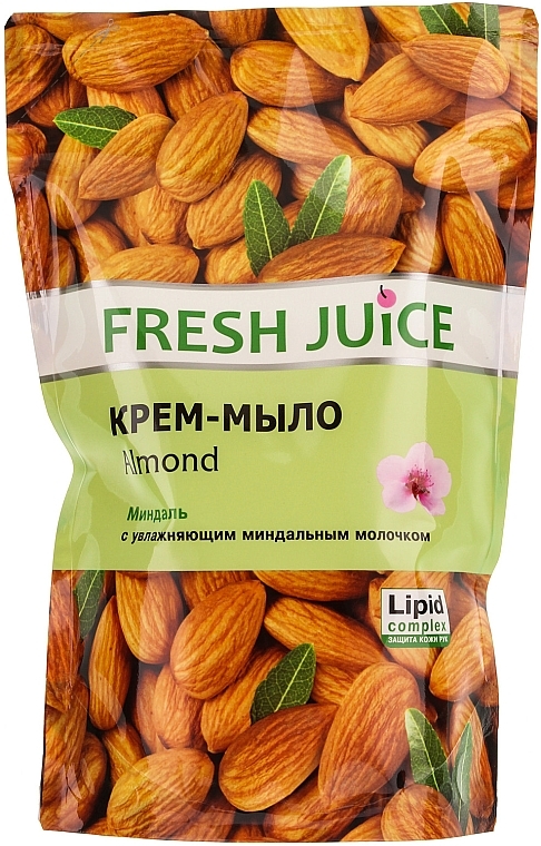 Cream Soap with Moisturizing Milk "Almond" - Fresh Juice Almond (Refill) — photo N1