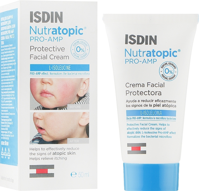 Facial Cream for Atopic Dermatitis Skin - Isdin Nutratopic Facial Cream Pro-Amp — photo N1