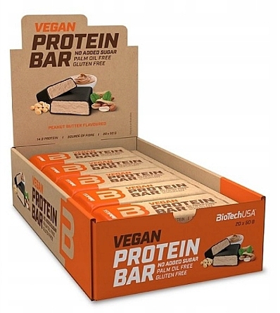 Vegan Peanut Butter Protein Bar - BioTechUSA Vegan Protein Bar Peanut Butter — photo N2