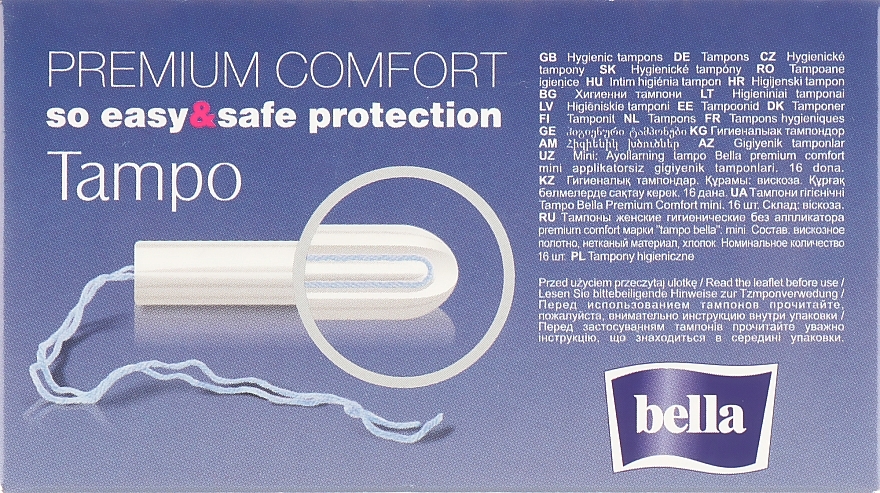 Tampons, 16 pcs - Bella Premium Comfort Mini Tampo — photo N2