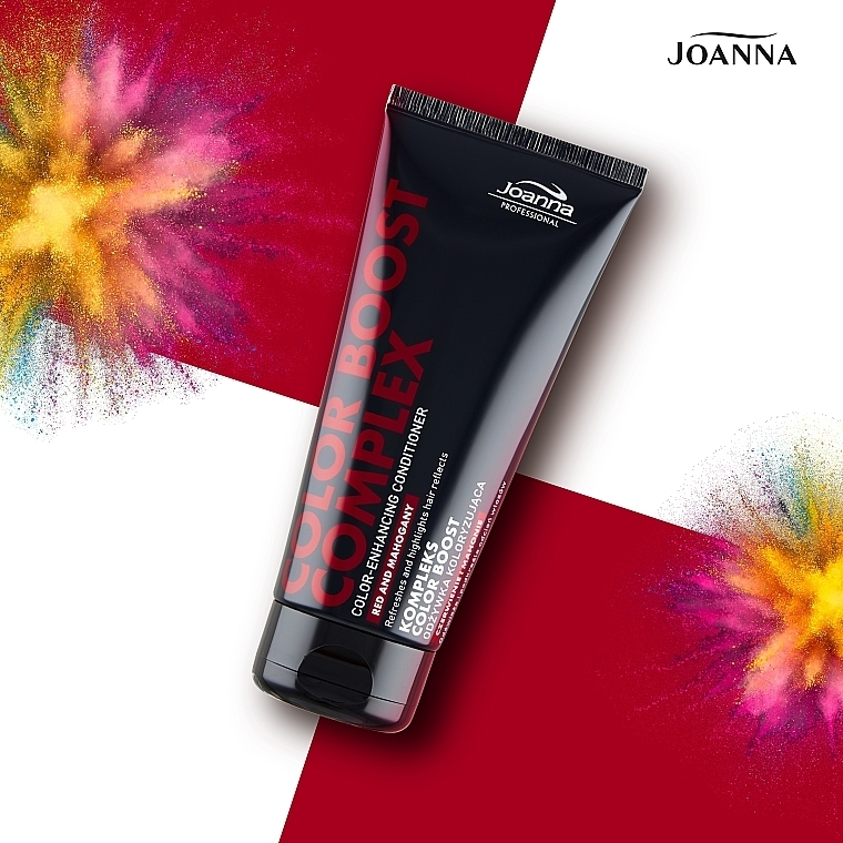 Red Conditioner-Mask - Joanna Professional Color Boost Complex Red And Mahagany Color-Enhancing Conditioner — photo N4