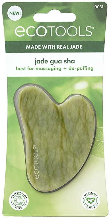 Gua Sha Face Massager & Scraper, green jade - EcoTools Jade Facial Gua Sha — photo N2