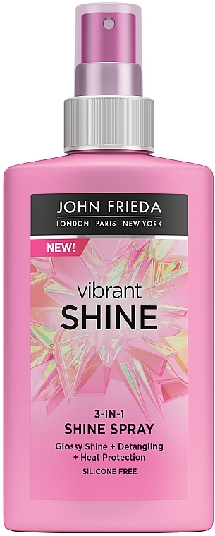 Hair Shine Spray 3in1 - John Frieda Vibrant Shine 3-in-1 Shine Spray — photo N1