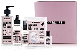 Fragrances, Perfumes, Cosmetics Set - Mr.Scrubber "Hyaluronic acid" (gel/400 ml + tonic/30 ml + spray/150 ml + serum/30 ml + sh/mask/15 ml)