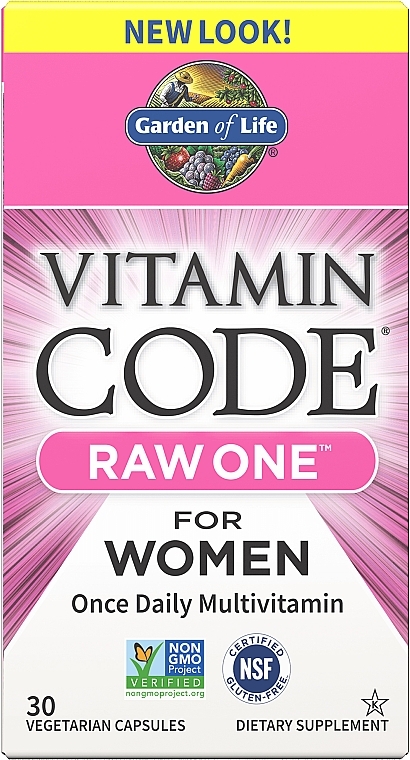 Women Multivitamins - Garden of Life Vitamin Code Raw One for Women — photo N1