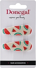 Fragrances, Perfumes, Cosmetics Hair Clip, 2 pcs, beige, watermelon - Donegal FA-5624