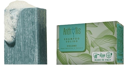 Volumizing Solid Shampoo with Ginger & Spirulina Extracts - Anthyllis — photo N7