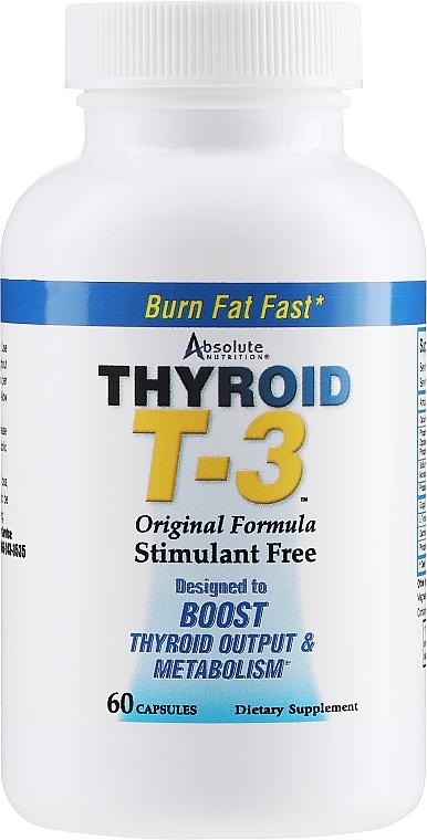 Dietary Supplement "Thyroid T-3" - Absolute Nutrition Thyroid T-3 Capsules — photo N1