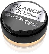 Hypoallergenic Face & Body Loose Highlighter - Bell HypoAllergenic Glance & Go Loose Highlighter (01 -Gold Rush) — photo N2