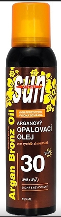 Dry Sunscreen Oil Spray - Vivaco Sun Argan Bronz Oil Spray SPF30 — photo N1