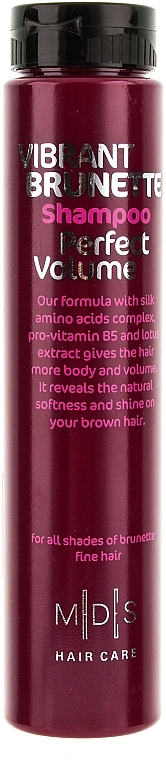 Shampoo 'Ideal Volume. Brunette' - Mades Cosmetics Vibrant Brunette Perfect Volume Shampoo — photo N1