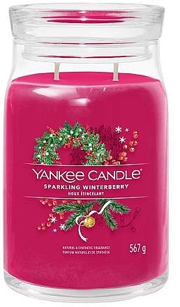 Scented Candle in Jar 'Sparkling Winterberry', 2 wicks - Yankee Candle Singnature — photo N1