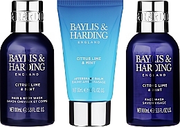 Set - Baylis & Harding Men's Citrus Lime & Mint (hair/b/wash/100ml + a/sh/balm/50ml + face/wash/100ml) — photo N2