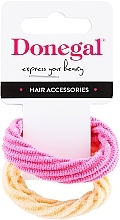 Fragrances, Perfumes, Cosmetics Hair Ties 2 pcs, FA-5681, pink + orange - Donegal