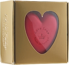 Fragrances, Perfumes, Cosmetics Natural Soap "Heart" in Gift Package - Essencias De Portugal Love Soap Golden Box