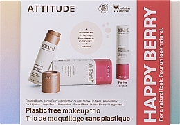 Fragrances, Perfumes, Cosmetics Set - Attitude Oceanly Happy Berry Set (highl/8.5g + lip/stick/3.4g + blush/8.5g)