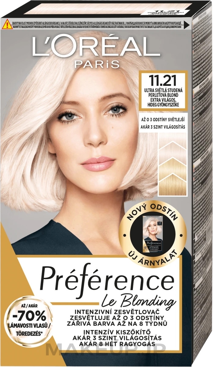 Hair Colour - L'Oreal Paris Preference Cool Blondes — photo 11.21 - Ultra Light Cold Pearl Blonde