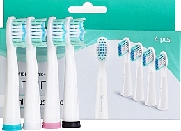 Toothbrush Heads, 4 pcs, white - Meriden Sonic+ Smart White — photo N1