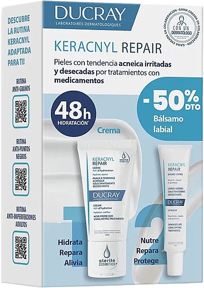 Set - Ducray Keracnyl Repair (cr/50ml + balm/15ml) — photo N1