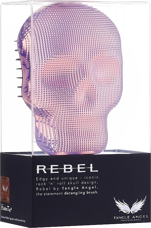 Hair Brush - Tangle Angel Rebel Brush Pink Chrome — photo N3