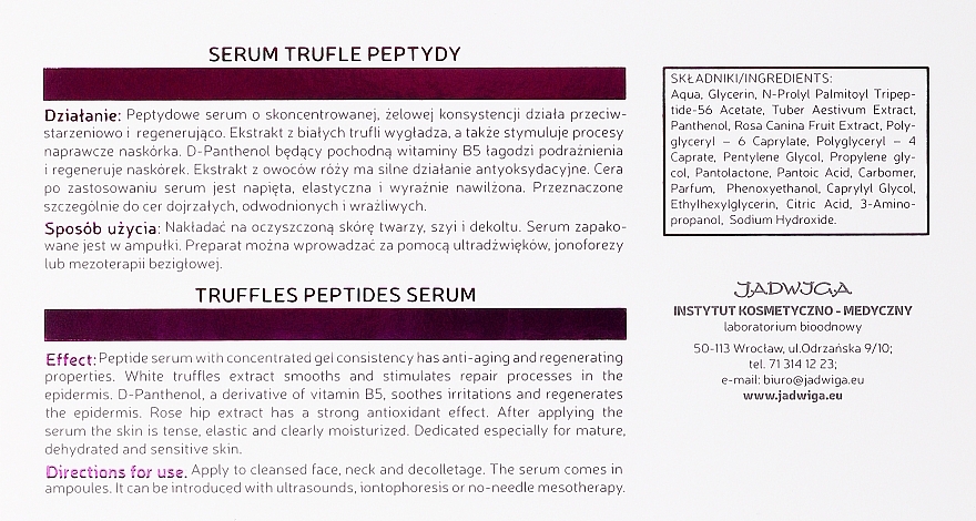 Serum Ampoules for Mature Skin - Jadwiga Truffle Peptides Anti Age Prestige — photo N3