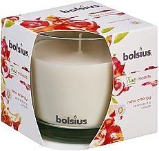 Fragrances, Perfumes, Cosmetics Scented Candle in Glass "Grapefruit and Ginger", 95/95 mm - Bolsius True Moods Candle