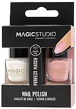 Fragrances, Perfumes, Cosmetics Nail Polish Set, white and beige - Magic Studio 2 Nail Polish Pack (nail/polish/2pcs)